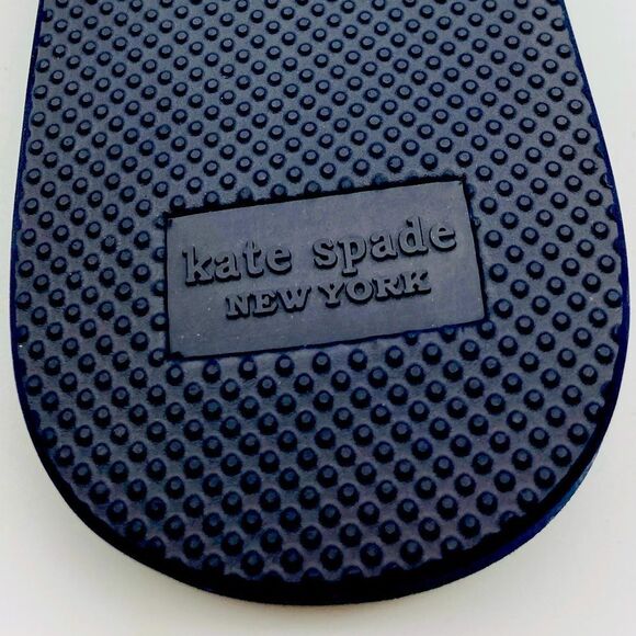 NWT Kate Spade New York Foxy Women’s Bow Sandals Navy 11B - Picture 8 of 9